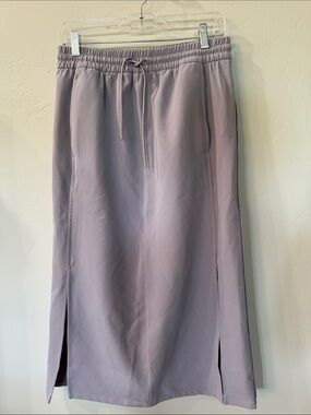 Athleta Stride Midi Skirt Size Small Starlilly Violet Gray Purple Lavender Slits